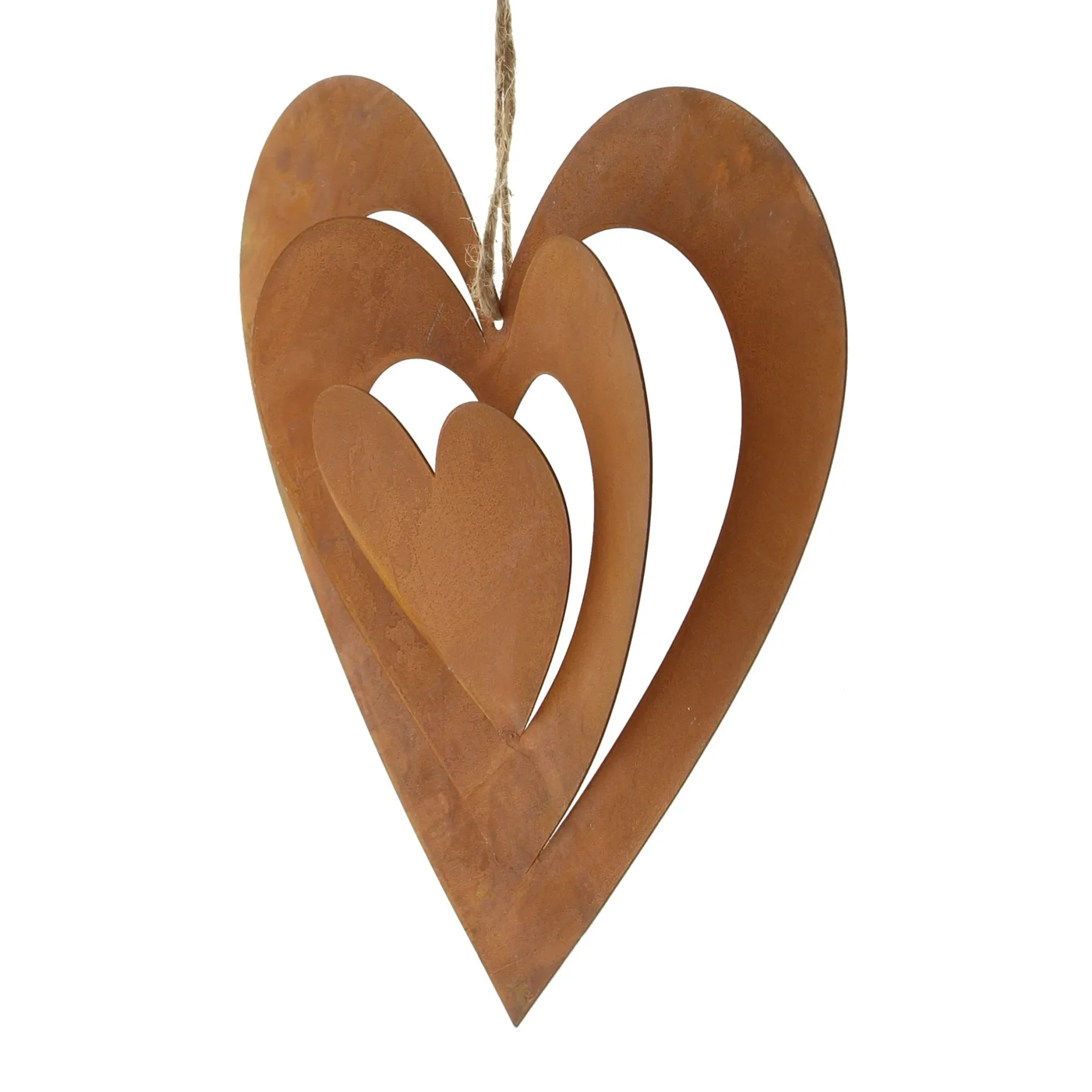 Deko-Hänger Herz „Rostliebe“ – 2er-Set